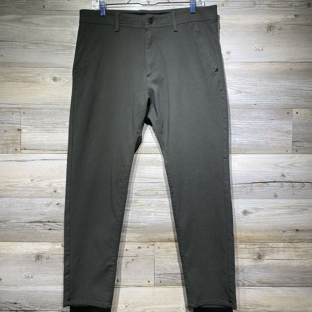 Projek Raw Pants Bungee Flex Size 34 W35 L29 Classic Fit Tapered Chino Olive